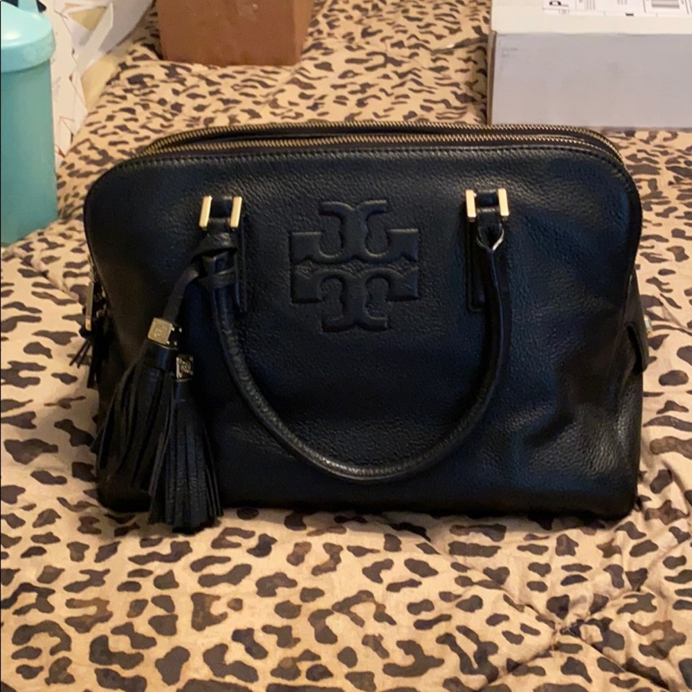 Tory Burch Thea Triple Zip Tote Black